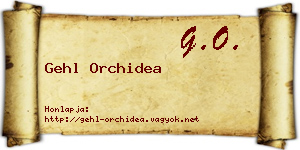 Gehl Orchidea névjegykártya
